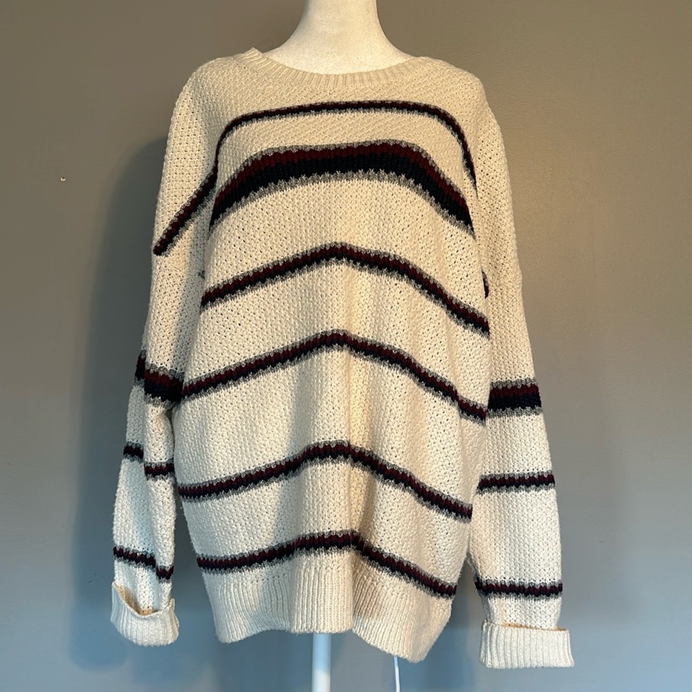 Staccato Cream Sweater, Size Large